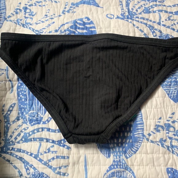 NWT SEAFOLLY Inka Rib Hipster Bikini Bottom black size 12 - Picture 5 of 9